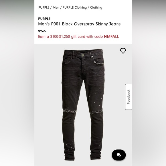 Men’s Purple Label Jeans